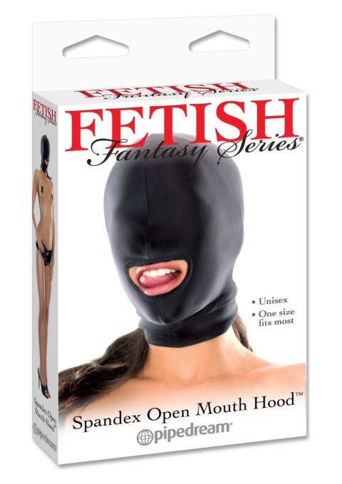 Spandex Open Mouth Hood Black Pipedream