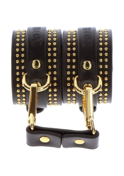 Studded Wrist Cufs Set Black Taboom