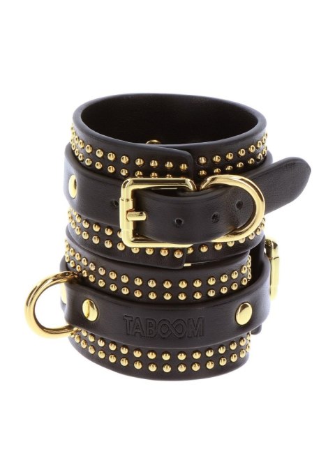 Studded Wrist Cufs Set Black Taboom