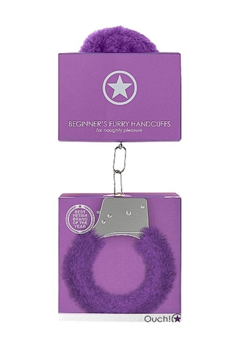 Beginner""s Handcuffs Furry - Purple Ouch!