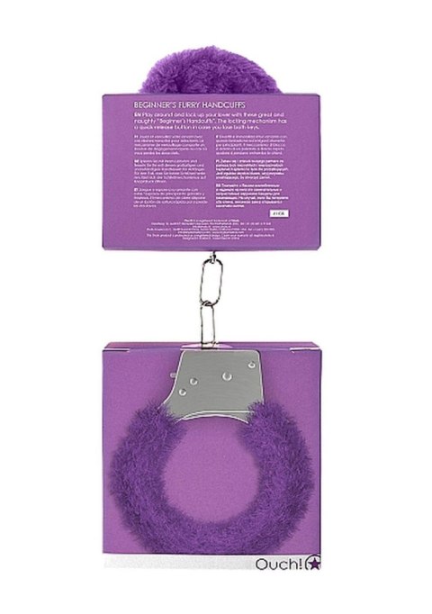 Beginner""s Handcuffs Furry - Purple Ouch!