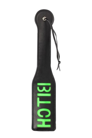 'Bitch'' Paddle - Glow in the Dark - Black/Neon Green Ouch!