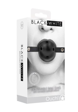 Breathable Ball Gag - With Bonded Leather Straps Ouch!