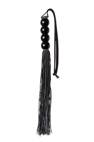 GP SILICONE FLOGGER WHIP BLACK Guilty Pleasure BDSM