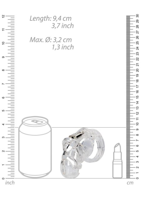 Model 25 - Chastity Cage - 3.5'' / 9 cm - Transparent ManCage