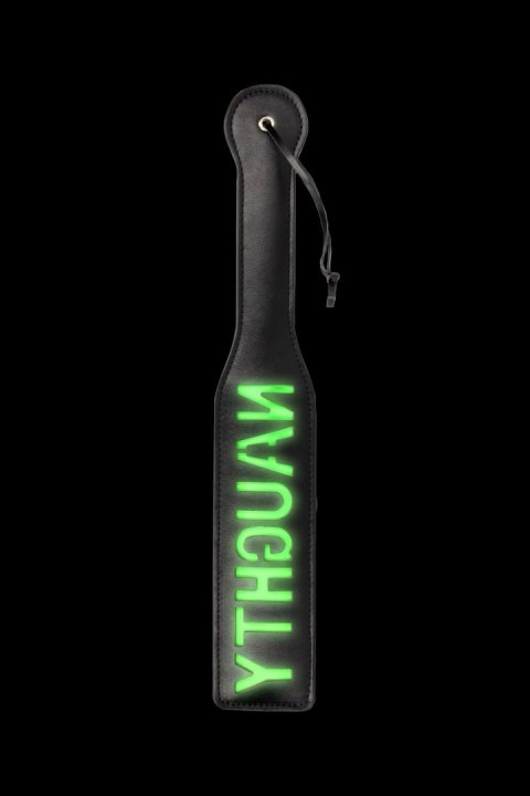 'Naughty'' Paddle - Glow in the Dark - Black/Neon Green Ouch!