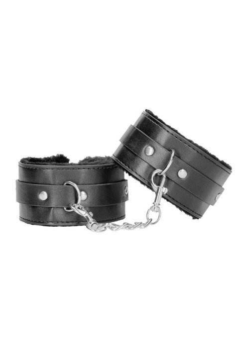 Plush Bonded Leather Ankle Cuffs - With Adjustable Straps SHOTS