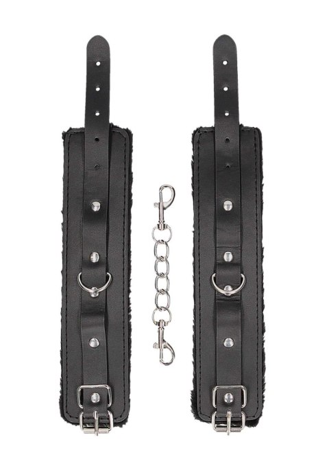 Plush Bonded Leather Hand Cuffs - With Adjustable Straps Ouch!