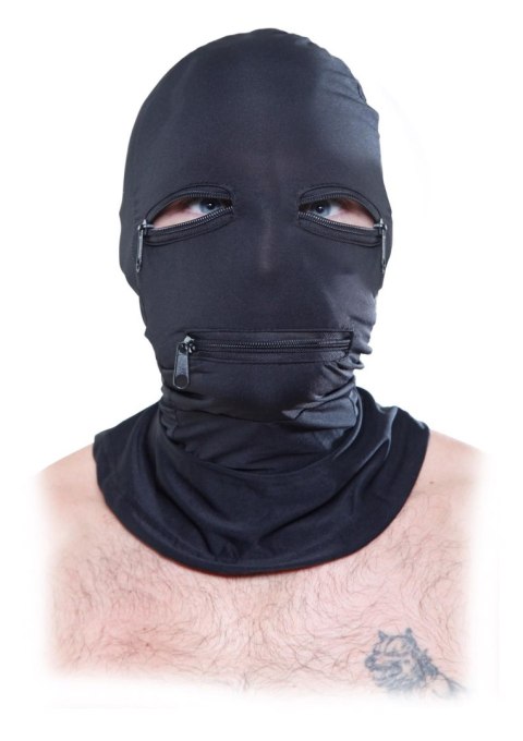 Zipper Face Hood Black Pipedream