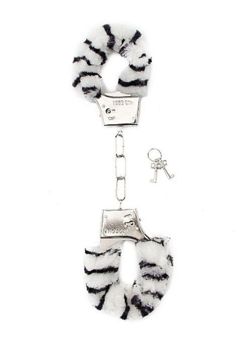 Furry Handcuffs - Zebra ShotsToys