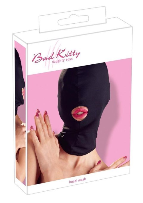 Head mask mouth black BK Bad Kitty