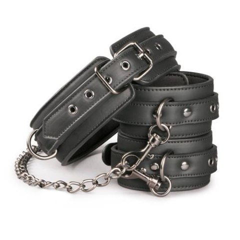 Kajdanki-Leather Collar With Anklecuff EasyToys