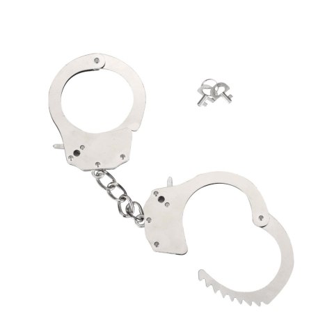 Kajdanki- Me You Us Heavy Metal Handcuffs Silver ABS - Intimate Distribution (dystrybutor)