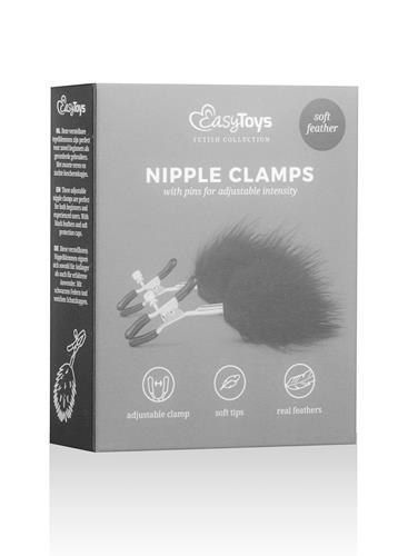 Stymulator-Adjustable Nipple Clamps With Feathers EasyToys