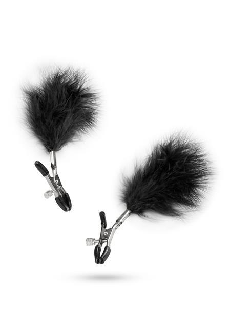 Stymulator-Adjustable Nipple Clamps With Feathers EasyToys