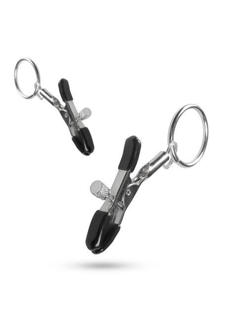 Stymulator-Metal Nipple Clamps With Ring EasyToys