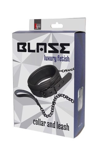 BLAZE COLLAR AND LEASH BLACK Dream Toys