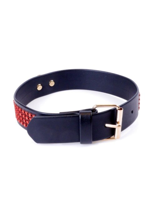 Fetish B - Series Collar with crystals 3 cm Red Line Fetish B - Series