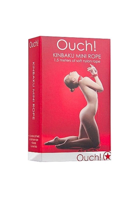 Kinbaku Mini Rope - 1,5m - Red Ouch!