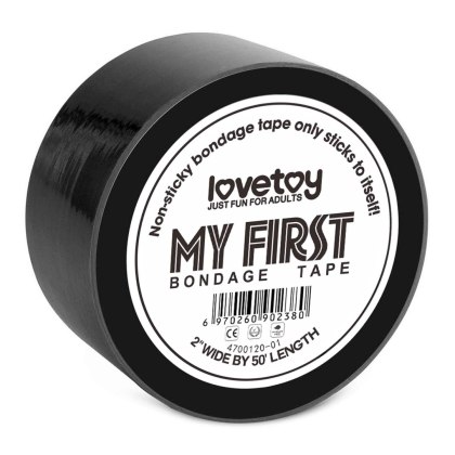 My First Non Sticky Bondage Tape Black Lovetoy