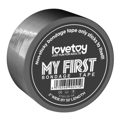 My First Non Sticky Bondage Tape Grey Lovetoy