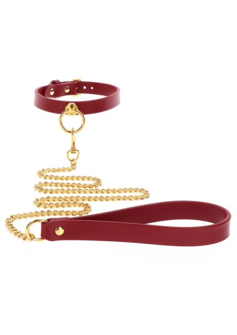 O-Ring Collar and Chain Leash Red Taboom