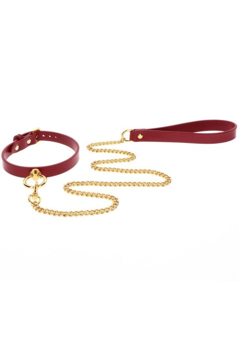 O-Ring Collar and Chain Leash Red Taboom