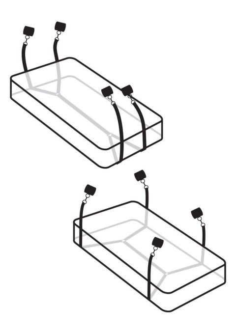 Wraparound Mattress Restraints Black Pipedream