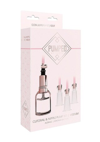 Clitoral & Nipple Pump Set Medium - Rose Gold Pumped