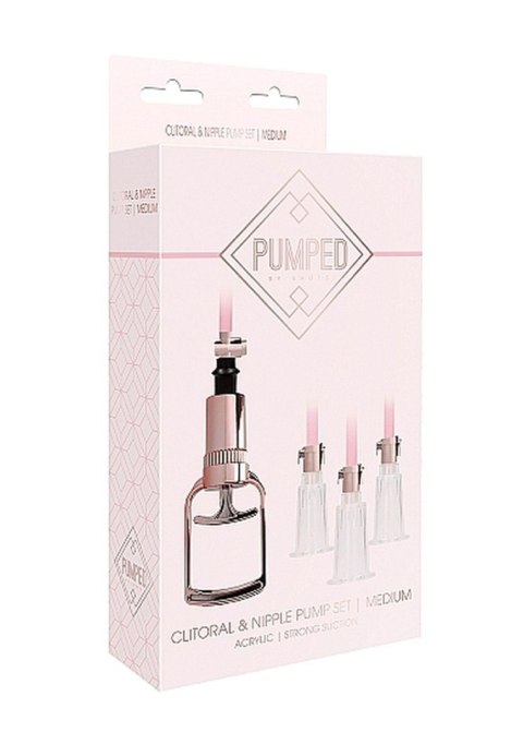 Clitoral & Nipple Pump Set Medium - Rose Gold By toyfa