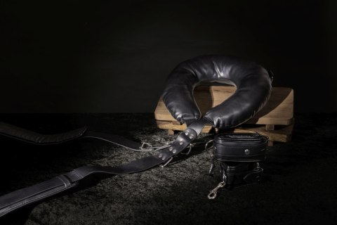 Padded Thigh Sling with Hand Cuffs - Black Ouch!