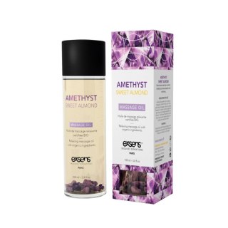 AMETHYST SWEET ALMOND Organic Massage Oil with stones 100 ml Exsens