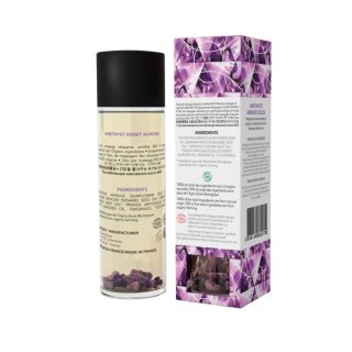 AMETHYST SWEET ALMOND Organic Massage Oil with stones 100 ml Exsens