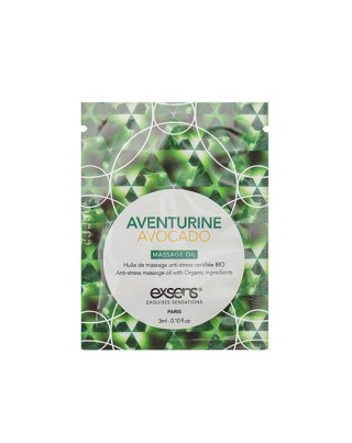 AVENTURINE AVOCADO Organic Massage Oil with stones (3 ml x 10 szt.) Exsens