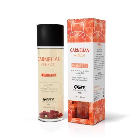 CARNELIAN APRICOT Organic Massage Oil with stones 100 ml Exsens