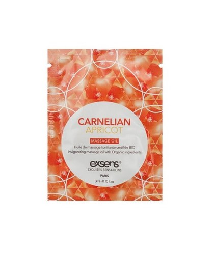 CARNELIAN APRICOT Organic Massage Oil with stones (3 ml x 10 szt.) Exsens