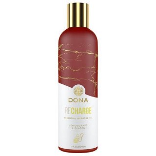 Dona - Essential Massage Oil Recharge Lemongrass & Ginger 120 ml Dona