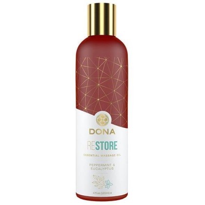 Dona - Essential Massage Oil Restore Peppermint & Eucalyptus 120 ml Dona