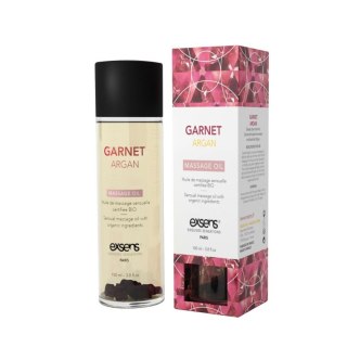 GARNET ARGAN Organic Massage Oil with stones 100ml Exsens