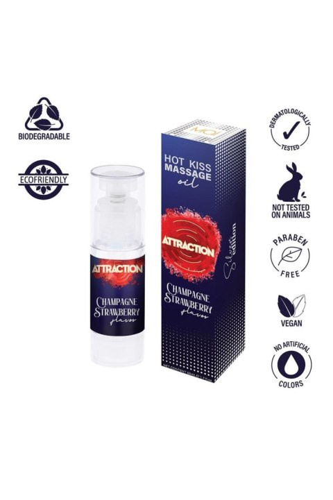 MASSAGE OIL ATTRACTION CHAMPAGNE STRAWBERRY 50 ML Attraction