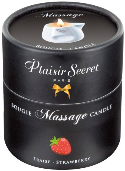 Massage Candle Strawberry 80ml Plaisir Secret