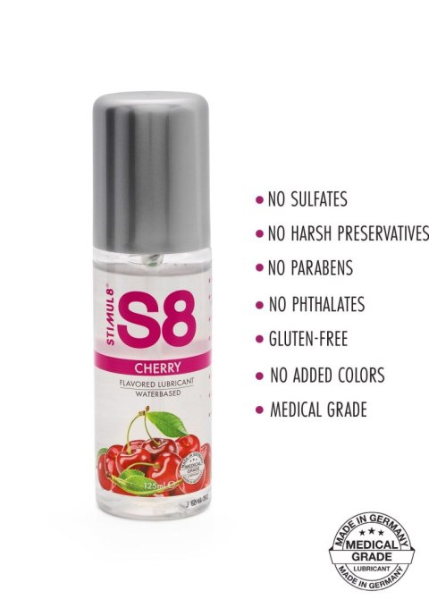 S8 WB Flavored Lube 125ml Cherry Stimul8 S8