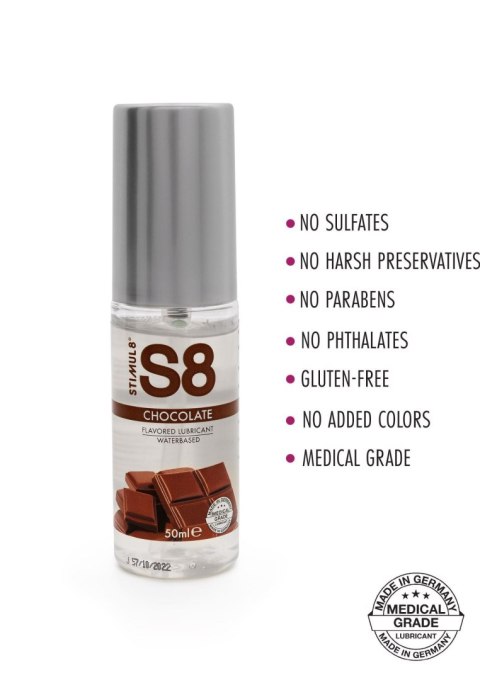 S8 WB Flavored Lube 50ml Chocolate Stimul8 S8