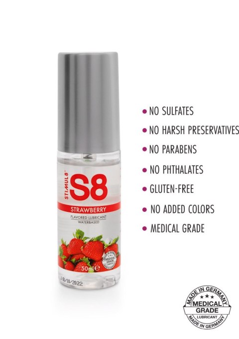 S8 WB Flavored Lube 50ml Strawberry Stimul8 S8