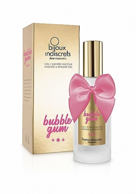 2 in 1 - Scented Silicone Massage & Intimate Gel - Bubblegum - 1 Bijoux Indiscrets