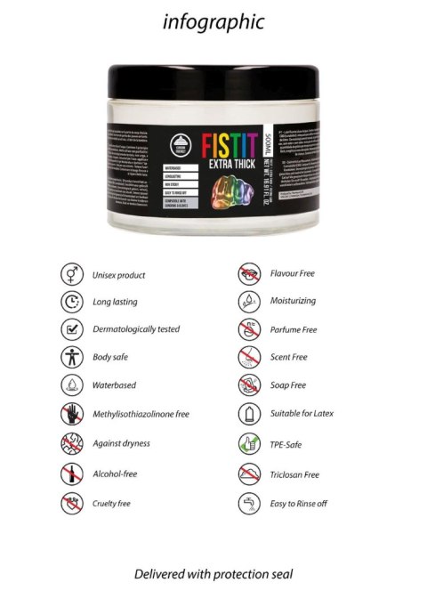 Fist It - Extra Thick - Rainbow - 500 ml ShotsToys