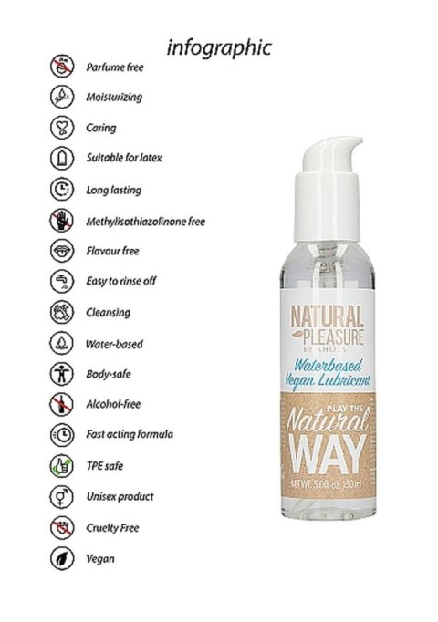 Waterbased Vegan Lubricant - 150 ml Natural Pleasure