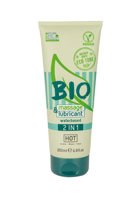 Żel-HOT BIO massage & lubricant waterbased 2in1 200 ml Hot