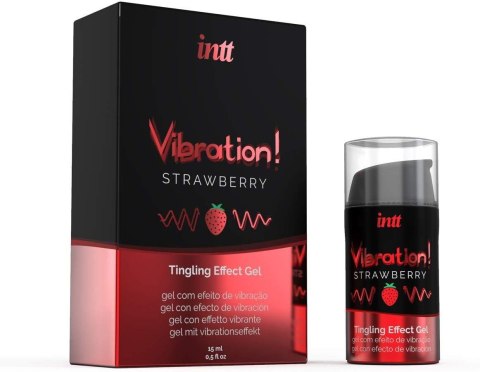 Żel-VIBRATION STRAWBERRY 15 ml Intt