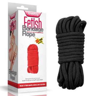 10 meters Fetish Bondage Rope Black Lovetoy